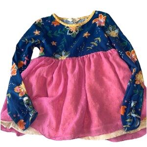 Matilda Jane QUIET CONTEMPLATION Top Girls Swiss Dot Floral Make Believe Size 6